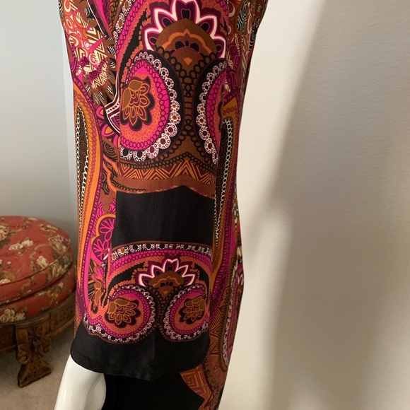 Bailey Blue MIDI Dress with Paisley Print Bell SLV - Picture 5 of 7